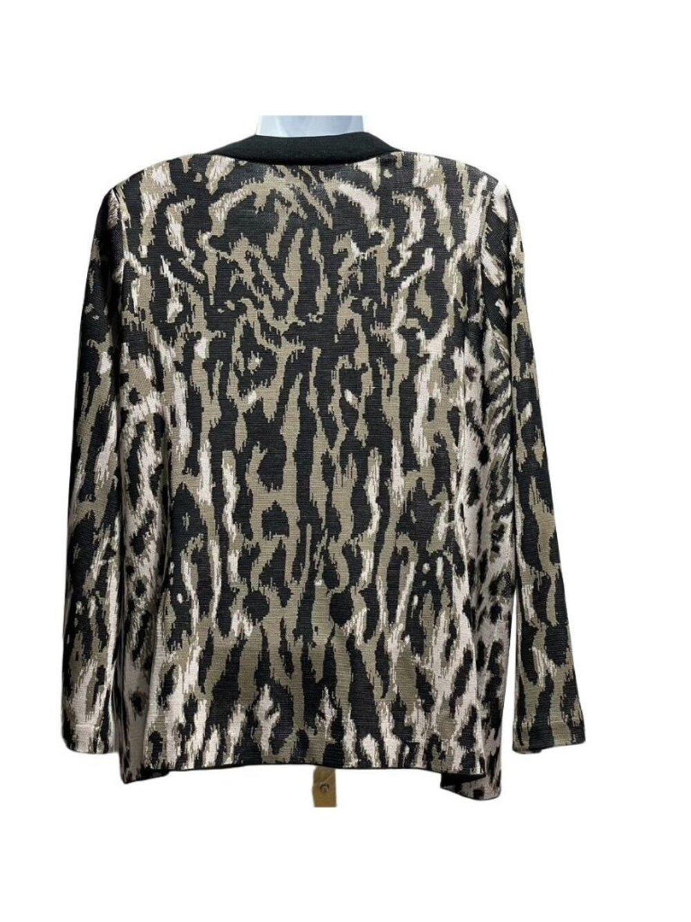 Ming Wang Heritage Women's Open Front Cardigan With Animal Print Design Size L A - Picture 2 of 7